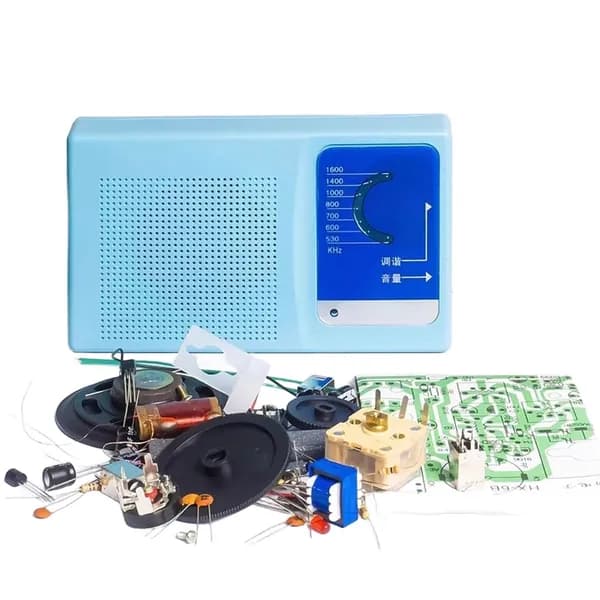 Набор для самостоятельной сборки 6-лампового AM-радиоприемника с печатной платой для пайки (учебное пособие).