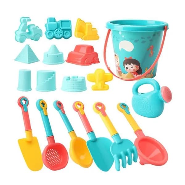 (18pcs)Детский набор лопат для уборки снега / быстросохнущий, многофункциональный инструмент и разнообразные способы игры / подарок для детей