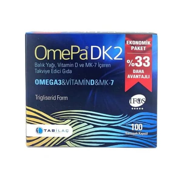 Omepa Dk2 Omega 3 Vitamin D Menaq7 100 мягких капсул