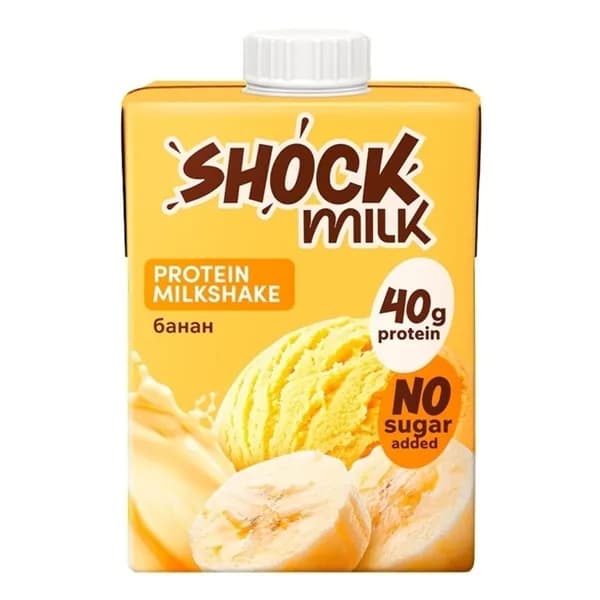 Молочный коктейль Shock Milk банан 480 мл