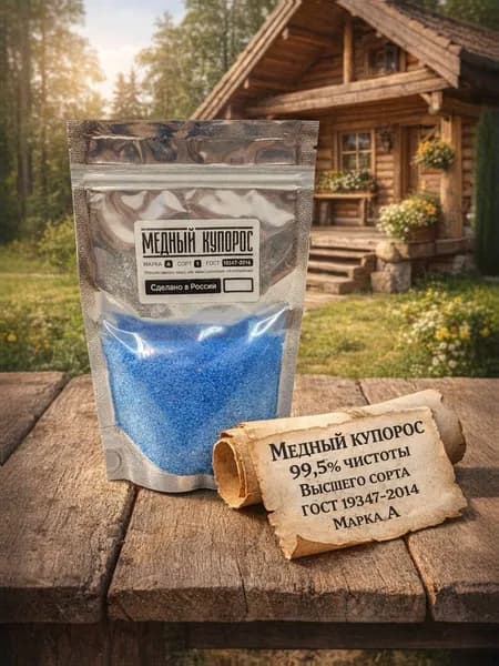 Антисептик строительный 500 г медный купорос