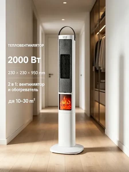 Обогреватель для дома напольный керамический Тепловентилятор