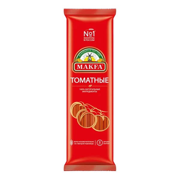 Макароны Makfa Спагетти томатные цветные 500 г