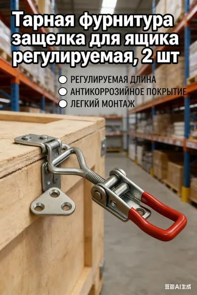 Защелка для ящика 2 шт. / Замок защелка регулируемый. Тарная фурнитура