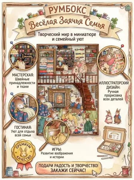 Румбокс-Антистресс "Весёлая заячья семья