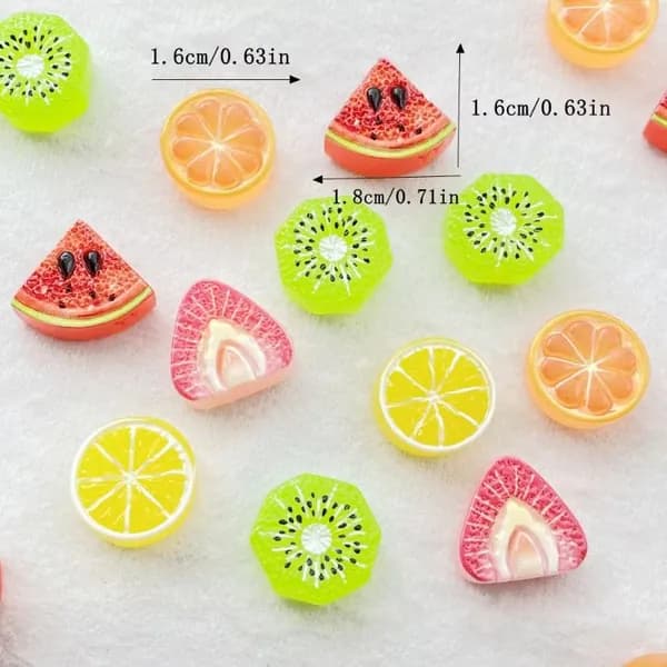 20pcs смоляные фрукты / лимоны / арбузы DIY Ювелирные украшения аксессуары
