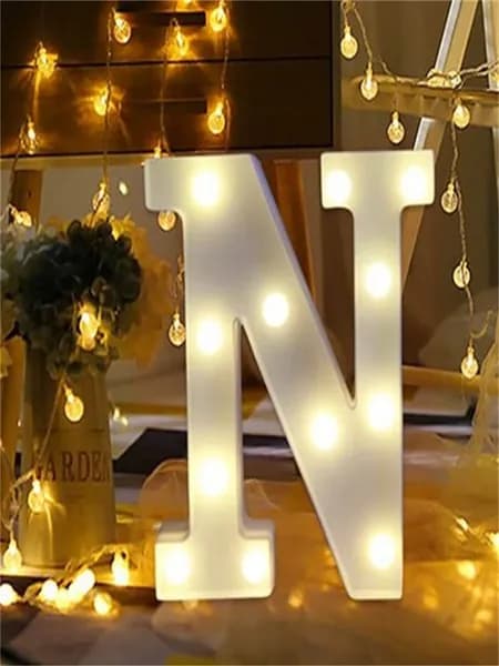 Большая светящаяся алфавитная декоративная вывеска "Любовь" LED A-Z, N