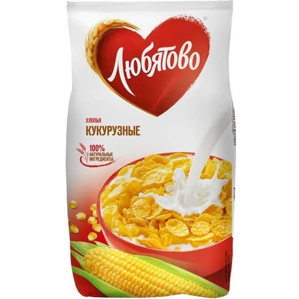 Хлопья Любятово кукурузные 300 г