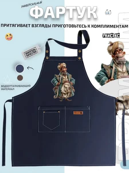 Фартук восточный портной с рулеткой и тюрбаном