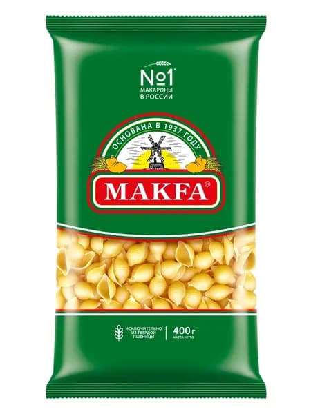 Макароны Ракушки высший сорт, 450г