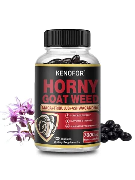 Экстракт горянки (Horny Goat Weed) 60/120 капсул с экстрактом корня маки и женьшеня Panax для повышения выносливости.