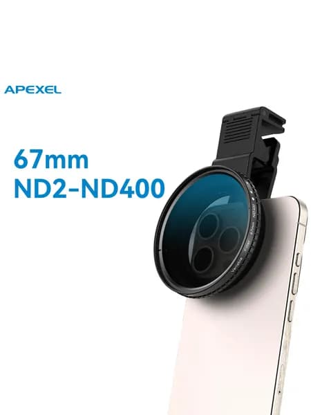 Фильтр объектива APEXEL ND2-ND400 с зажимом переходного кольца для фильтра мобильного телефона для смартфонов