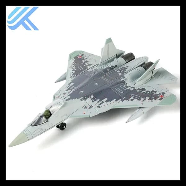 Масштаб 1:72, набор для быстрой сборки модели истребителя Су-57, пластиковый военный реактивный самолет, сборная модель самолета с подставкой, подарок для взрослых и детей (31 деталь)