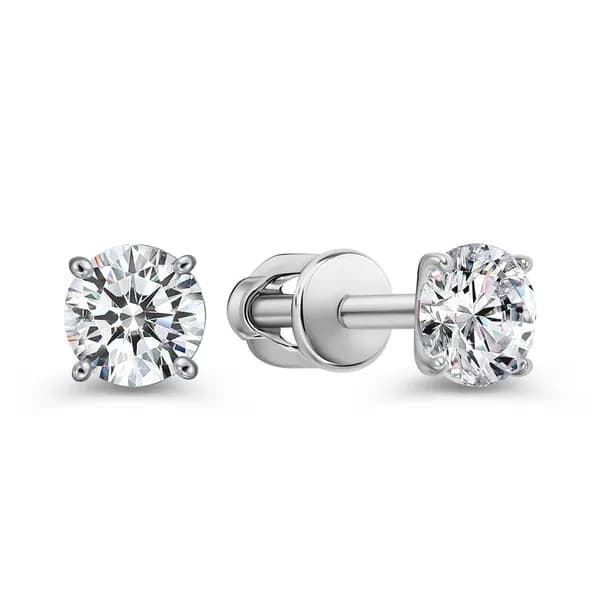 Серьги женские с фианитами серебро 925 пробы 585GOLD