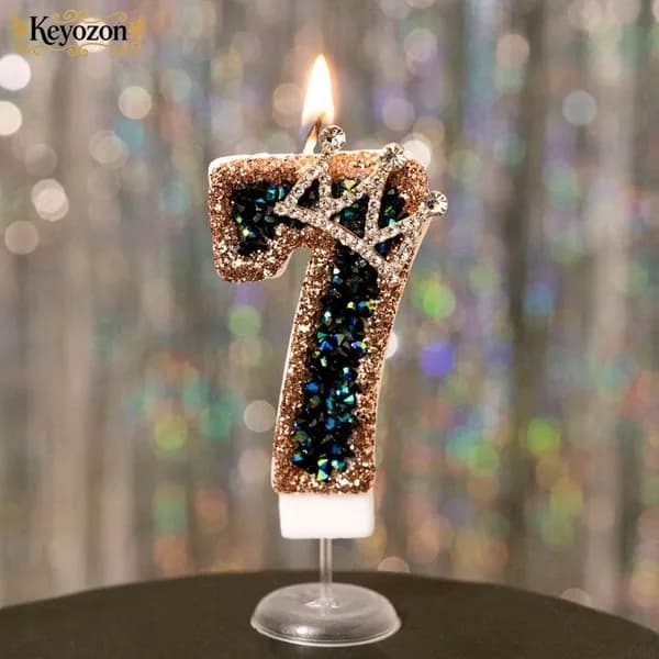 Свечи для торта цифра 0, цифра 3 "Без отдушки", 7.5 см х 3 см, 1 шт