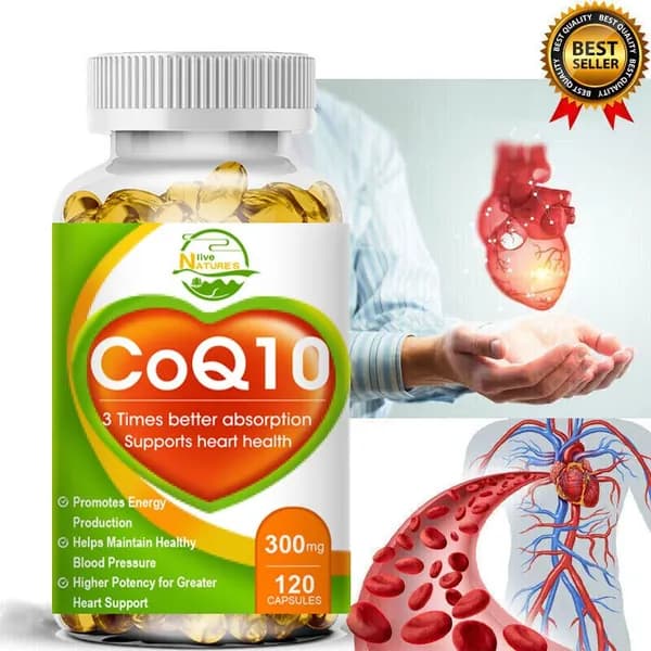 CoQ10 Coenzyme Q-10 300mg Капсулы BIOPERINE Антиоксидант Энергия Сердца Softgel