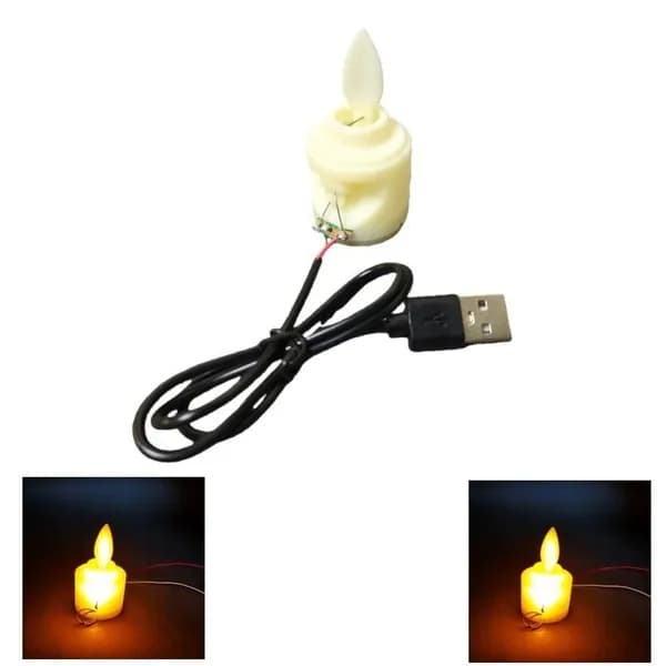 Светодиодная свеча с эффектом мерцания USB
