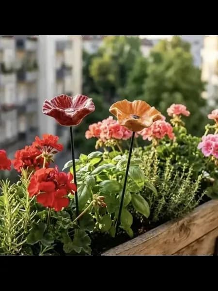 4шт клювушка для птиц, цветочный дизайн, садовые украшения