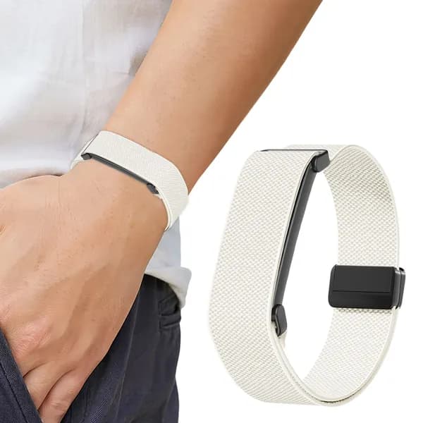 Ремешок для Google Fitbit Air из нейлона с магнитной застёжкой, цвет слоновая кость