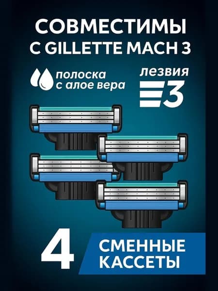 Сменные кассеты для мужских бритв