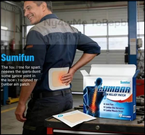 Быстродействующий пластырь Sumifun Lumbar для качественного облегчения боли в спине, пояснице и суставах при грыже или растяжении, обеспечивающий эффект до 8 часов, упаковка 8 штук