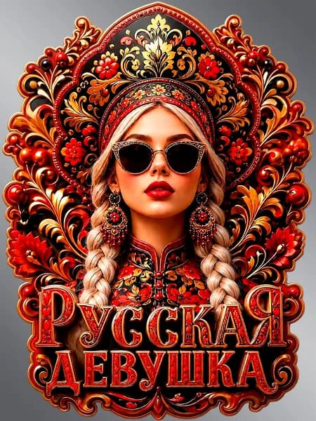 Термонаклейка Русский стиль для одежды, принт на футболку женский и для подростка