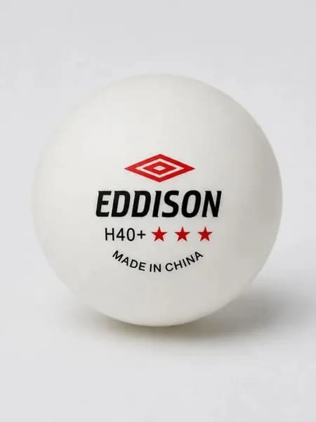 Мячи для настольного тенниса EDDISON H40+, белые, набор 6 шт., шарики для пинг-понга в упаковке.