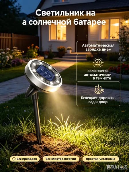 Уличный светильник, LED, количество ламп:1шт