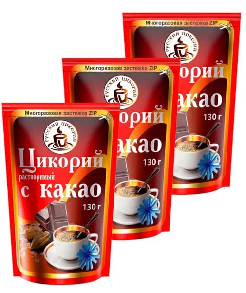 Русский Цикорий Цикорий растворимый с какао 130 г. (3 шт.)