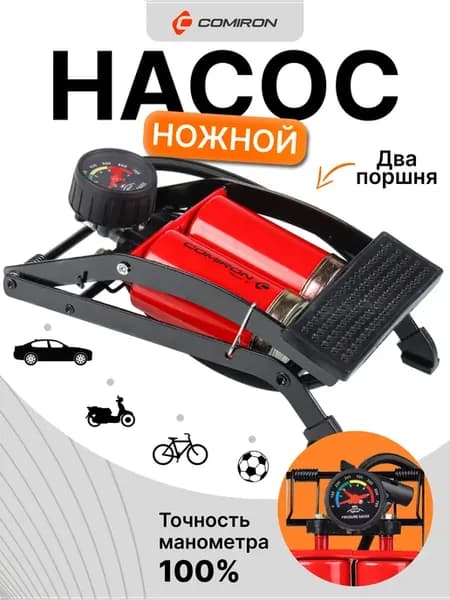 Насос ножной с манометром FUJIN 2