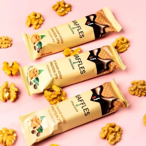 Вафельный батончик с протеином BEAUTY FIT 40 гр (со вкусом грецкий орех - шоколад)