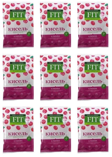FitEffectum Кисель, клюква, 30 г - 9 шт
