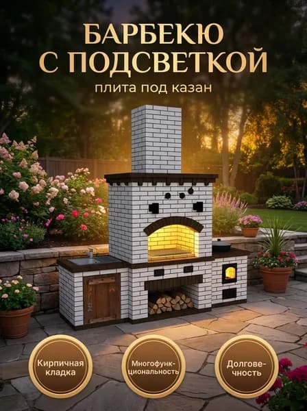 Проект Барбекю с казаном и мойкой №660. Мангал 890мм. Казан 12 литров. Сборка своими руками