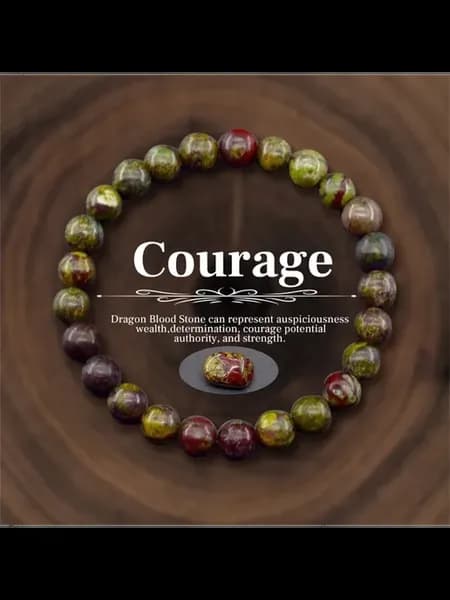 Браслет из драгоценных камней Dragon Blood Stone, Courage