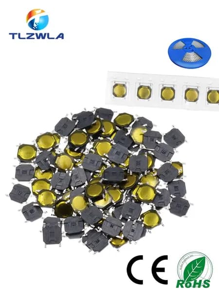 Тактовая кнопка SMD 4*4*0,8 (микрокнопка ,кнопки для брелков) 100 шт