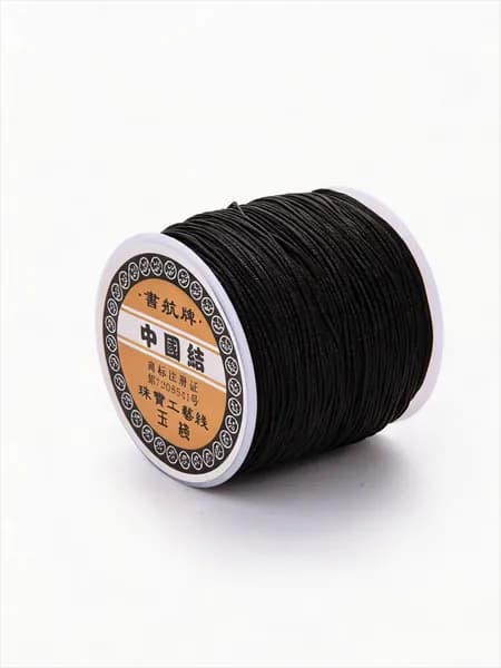 Нить для рукоделия и плетения украшений 0.8*10m черный