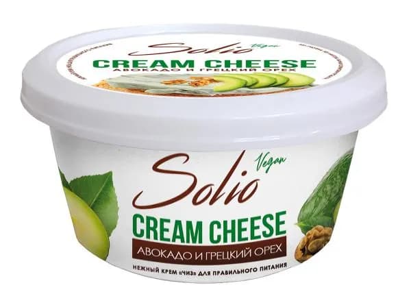 Сыр Solio Крем-Чиз с авокадо и грецким орехом 20% 140г