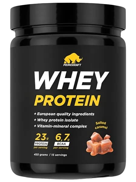 Протеин сывороточный PRIMEKRAFT Whey 450 гр Соленая карамель