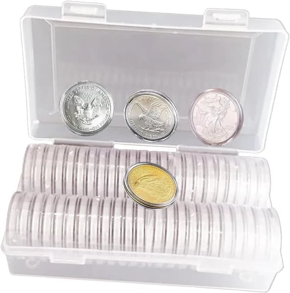 Держатели для монет 40,6 мм, капсулы Eagles, Morgan Silver Dollar коллекционирования (100 шт.)