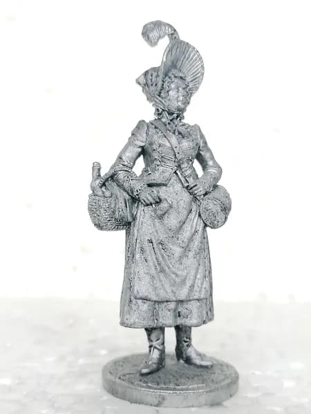 Франция,Французская маркитантка, 1805-15 гг., оловянный солдатик 54 мм
