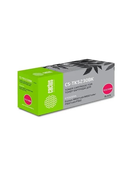 Картридж лазерный Cactus CS-TK5230BK TK-5230BK черный (2600стр.) для Kyocera Ecosys M5521cdn/M5521cd