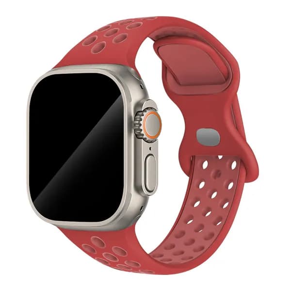 Спортивный силиконовый ремешок для Apple Watch Series 1-11 и SE 1-3, 38/40/41/42 мм, двухцветный дышащий браслет для смарт-часов