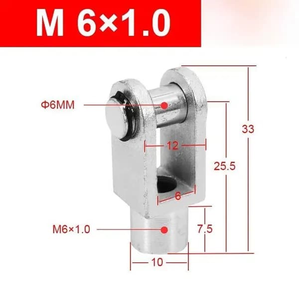 Шарнирное соединение наконечник для пневмоцилиндра Y-16(M6X1.0)