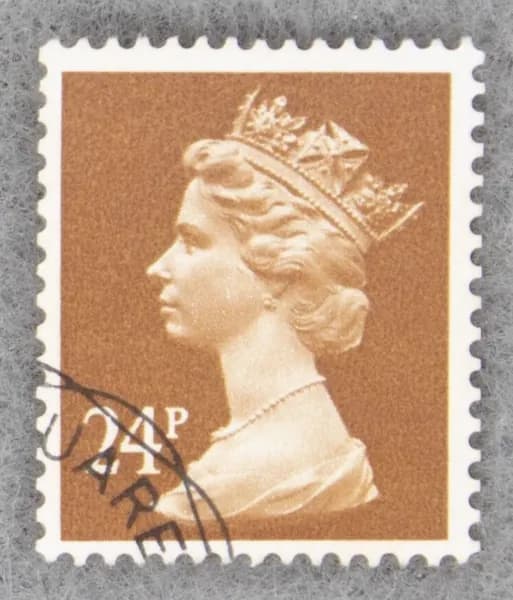 Почтовая марка "Queen Elizabeth II". Стандартный выпуск. Номинал 24 P. Great Britain. 1991 год. (Michel GB 1357C)