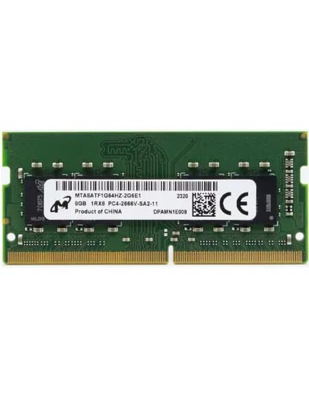 Micron Оперативная память SODIMM DDR4 Micron MTA8ATF1G64HZ-2G6E1 8Гб 2666MHz DDR4, 2666 МГц, 1 x 8 ГБ (MTA8ATF1G64HZ-2G6E1)
