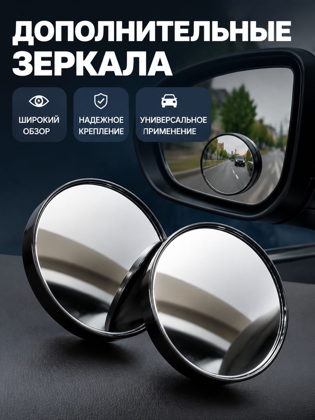 Запчасти бокового зеркала Комплект, арт. Плоское зеркало для автомобильного зеркала заднего вида, пара