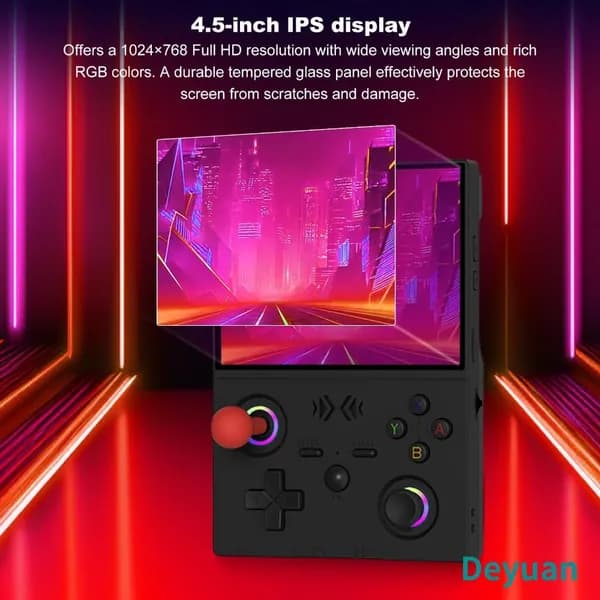 Портативная игровая консоль XF45V с Linux, IPS-экраном 4,5 и 128 ГБ встроенной памяти
