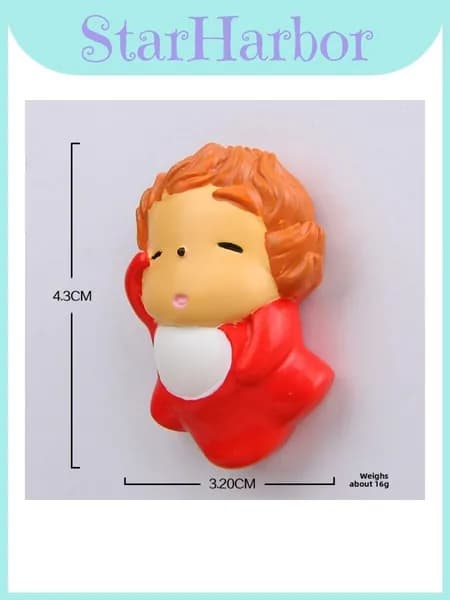 ponyo on the cliff holding bucket girl fish мини магнитный декор для холодильника для детей и подарка styleb