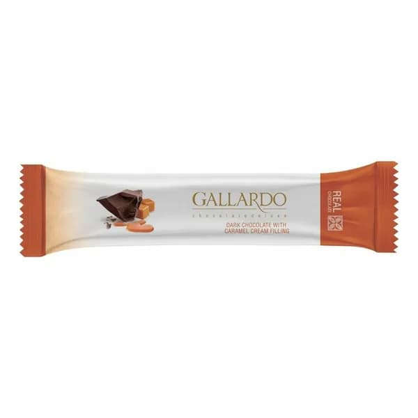 Шоколад Gallardo горький с карамельной начинкой 25 г