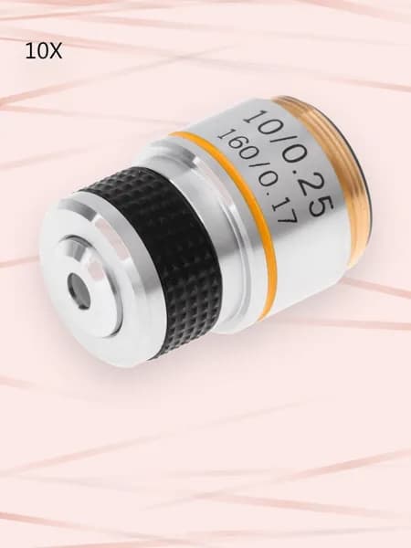 Объектив микроскопа ахроматический 4X 10X 40X 100X, 10
